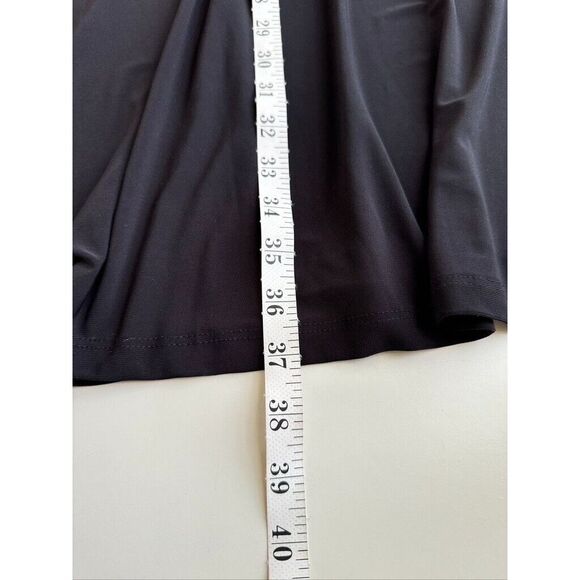 Giorgio Fiorlini Vintage Y2K 90's Black Jersey Dress Sz S Flowy Cap Sleeves - Picture 8 of 8